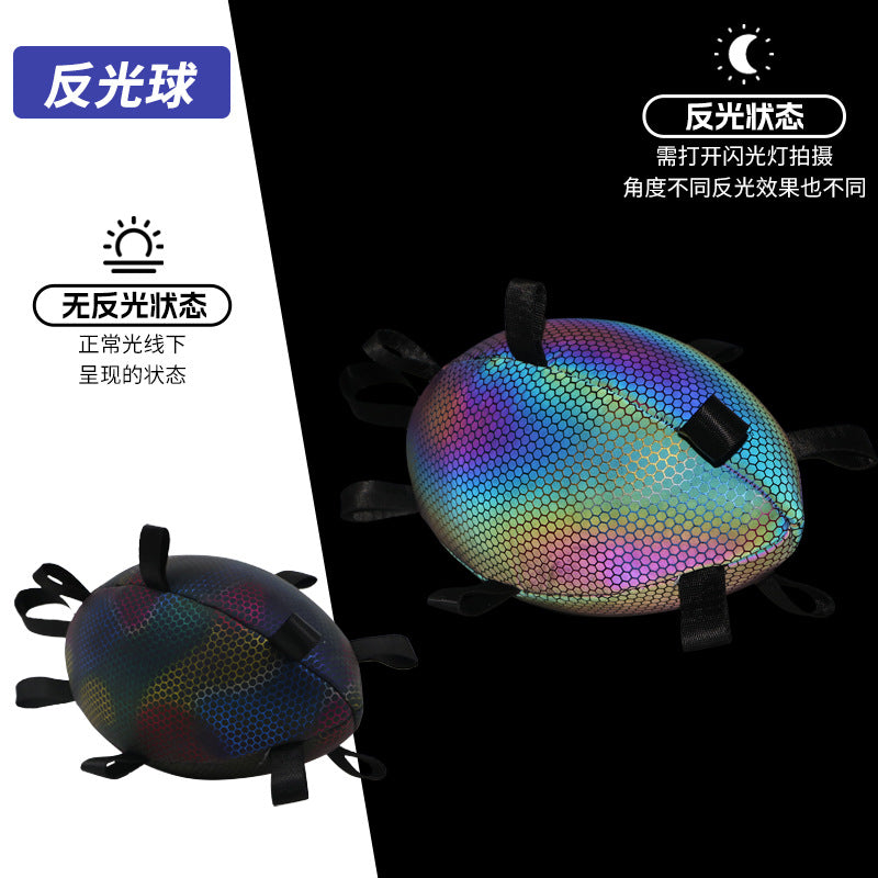 Pet dog resistant to grinding teeth to relieve boredom luminous reflective football toy interactive to relieve boredom throwing pet ball wholesale